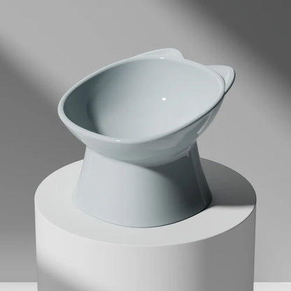 New Design Cat Bowl Anti-Tip Feeding and Drinking Bowl Nordic Style Square Mouth Double-Ear High-Leg Cat Bowl Pet Supplies