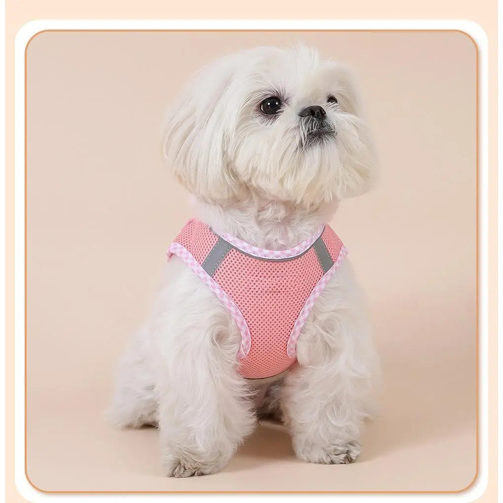 2Pcs Dog Harness and Leash Set, Adjustable No Pull Dog Chest Strap, Outdoor Walking Pet Supplies for Small Medium Large Dogs Reflective Step-In Dog Harness & Leash Set, Soft Mesh No Pull Puppy Vest Harness, Adjustable Lightweight Walking Gear Campingessen
