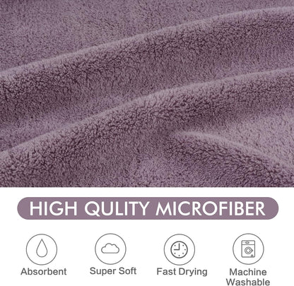 Dog Towel Absorbent Microfiber Pet Bath Towel for Dogs & Cats Purple | Quick Dry Dog Drying Towel Large 30X50 Inch with Paw Print, Machine Washable
